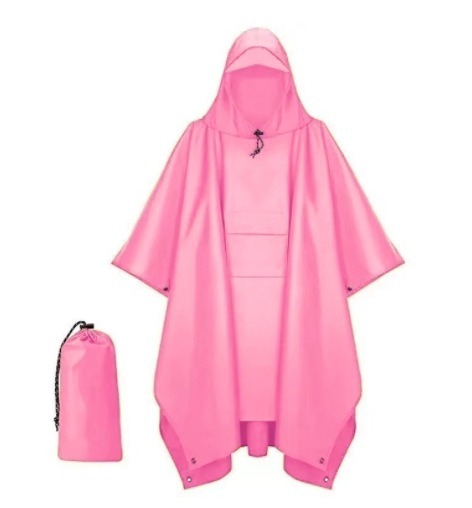 屋外 3 で 1 軍事レインコートフード付きスリーブ防水レイ - Emergency Poncho Rain のレビューと価格
