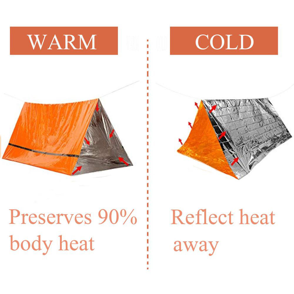 2 人緊急避難所ビビィサバイバルテントキットマイラーチューブ - Bivy Bag Emergency のレビューと価格