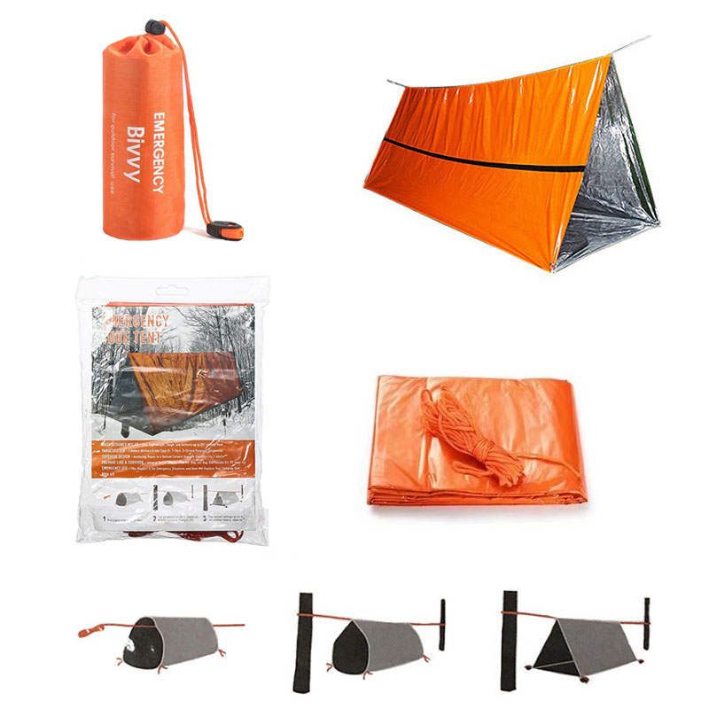 2 人緊急避難所ビビィサバイバルテントキットマイラーチューブ - Bivy Bag Emergency のレビューと価格