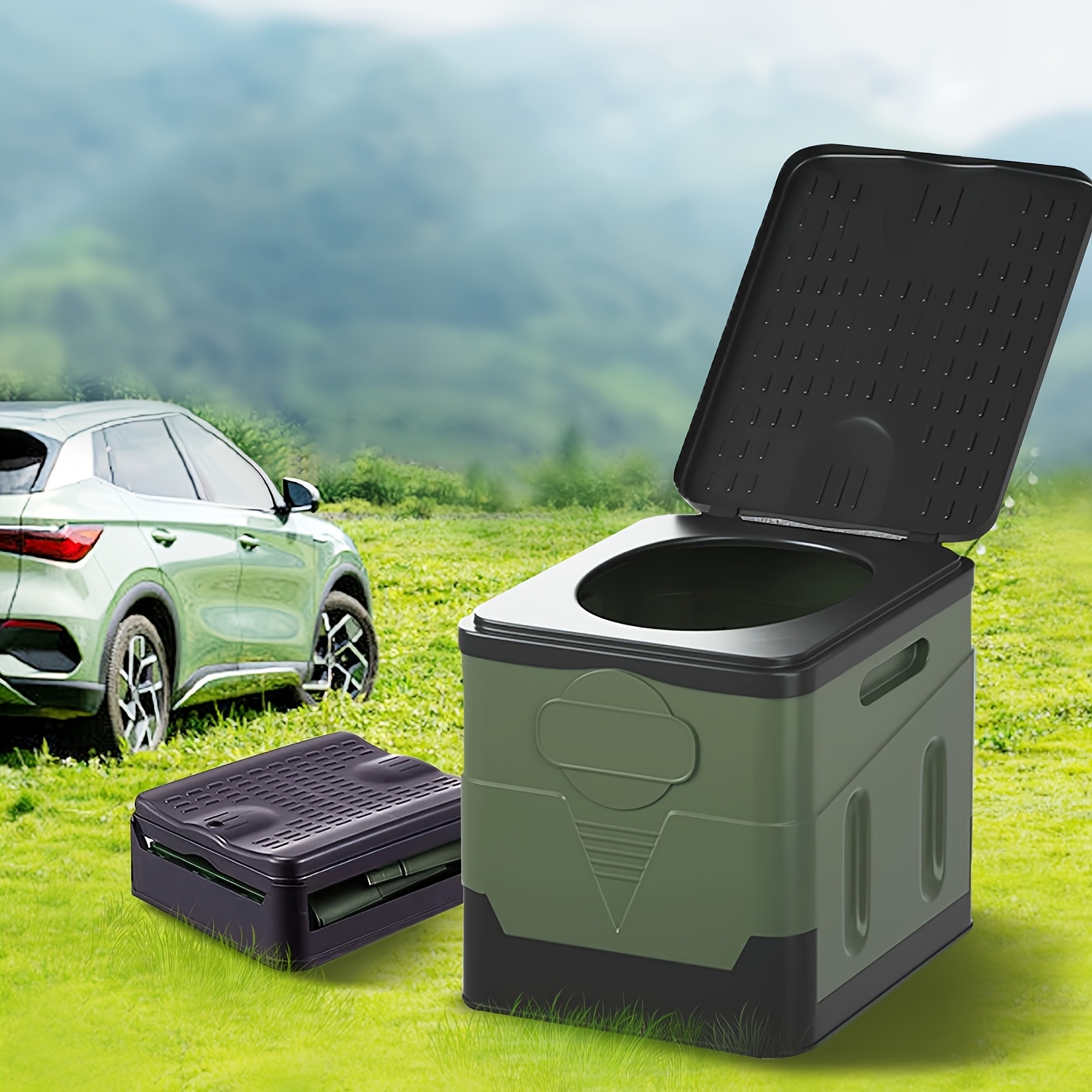 ポータブルキャンプトイレ 折りたたみ式キャンプ旅行トイレ 折 - Fire Starting Kit のレビューと価格